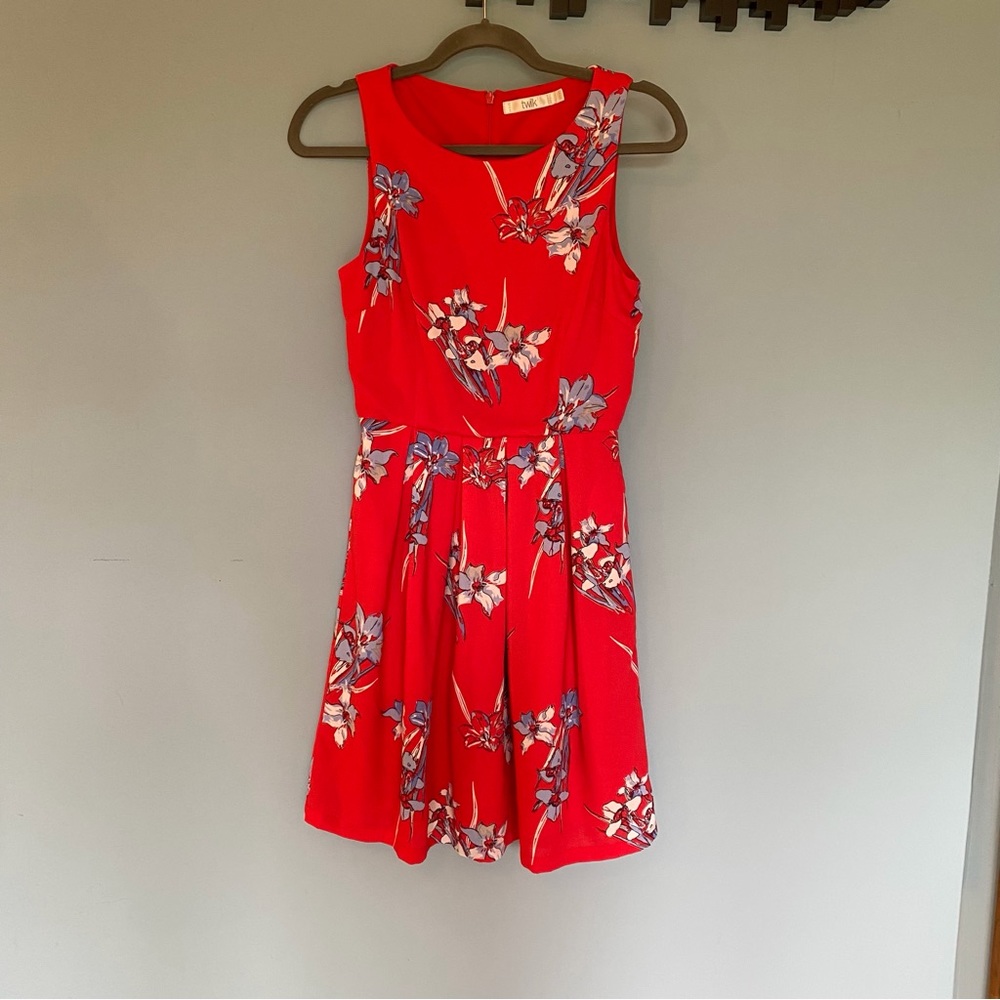 Twik by Simons Sleeveless Red Floral Dress - Picture 12 of 12